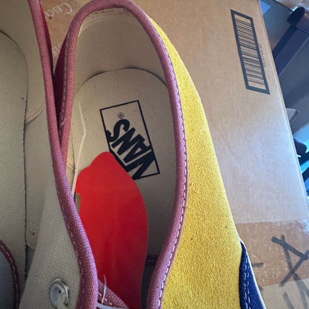 #63 Vans® Unisex Authentic Lace-Up Sneakers in Colorblock Suede and Canvas - Picture 4 of 6